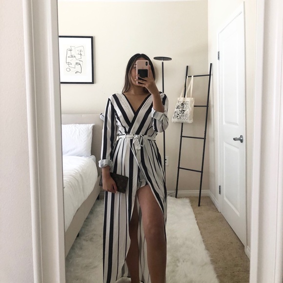 Pants - Striped Jumpsuit